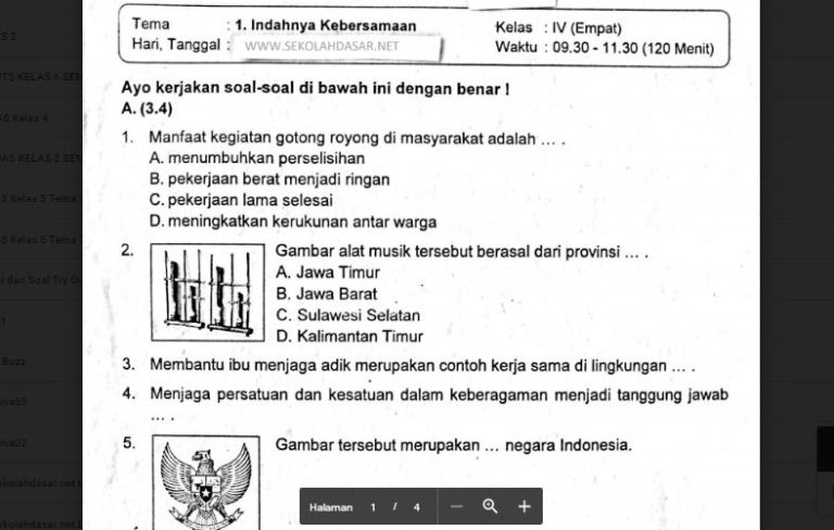 Menemukan Inti Cerita: Menggali Gagasan Pokok Tema 1 untuk Siswa Kelas 4