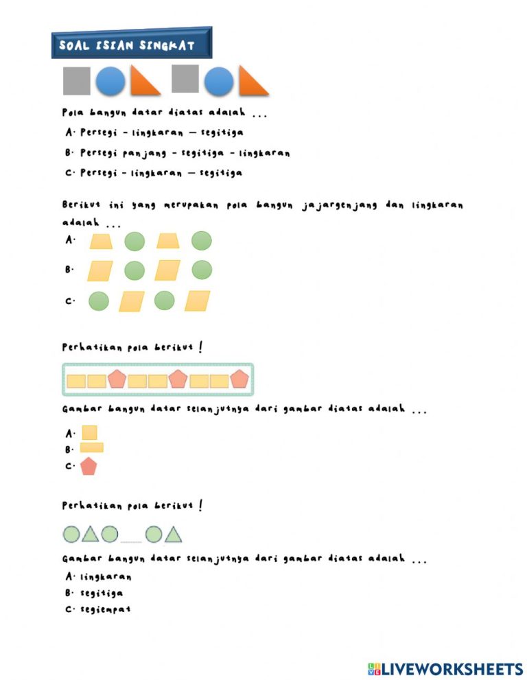 Mengasah Kreativitas dan Logika: Menyelami Dunia Pola dalam Gambar Tema 2 Kelas 1 Subtema 4