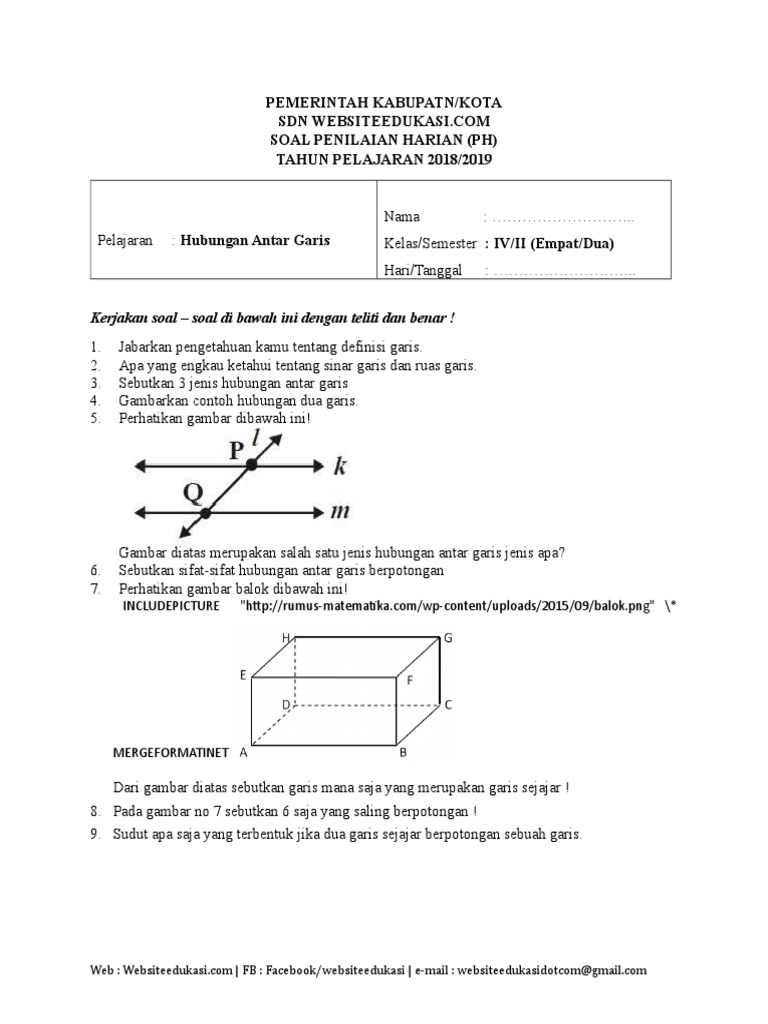 Menjelajahi Dunia Garis Berpotongan: Panduan Lengkap untuk Siswa Kelas 4 SD Kurikulum 2013 Revisi 2017