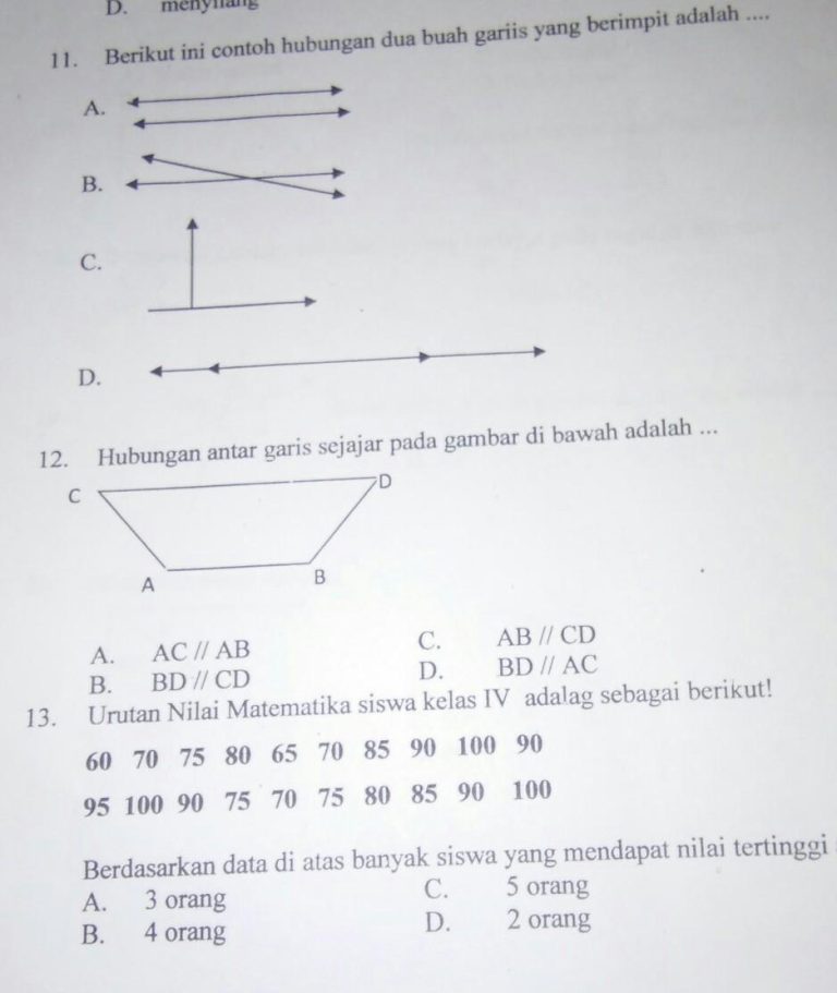 Menjelajahi Dunia Garis: Soal-Soal Menarik untuk Siswa Kelas 4 SD Kurikulum 2013