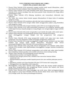 Tata Tertib Ujian Sekolah 2024 2025 PDF