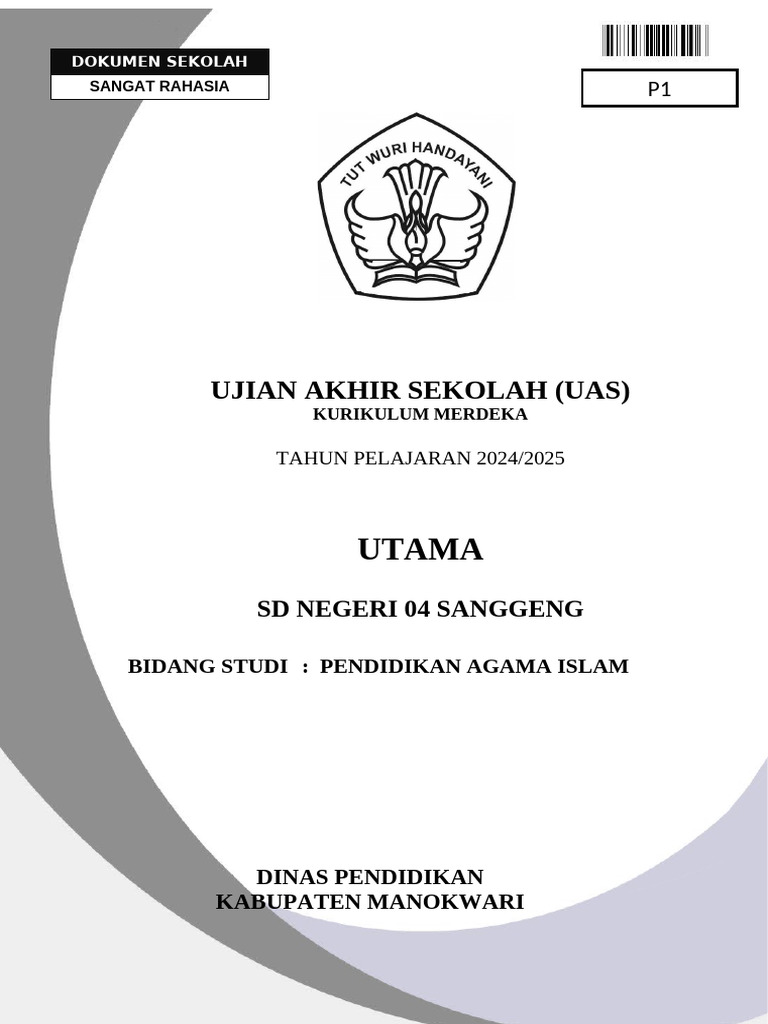 Panduan UAS Pendidikan Agama Islam 2025 PDF