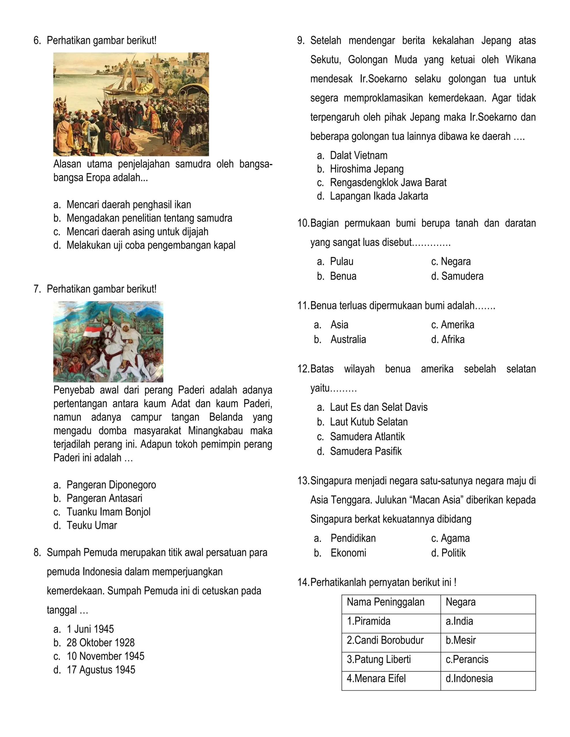 2 SOAL ujian sekolah IPAS KELAS 6 docx 2 SOAL ujian sekolah IPAS KELAS 6 docx