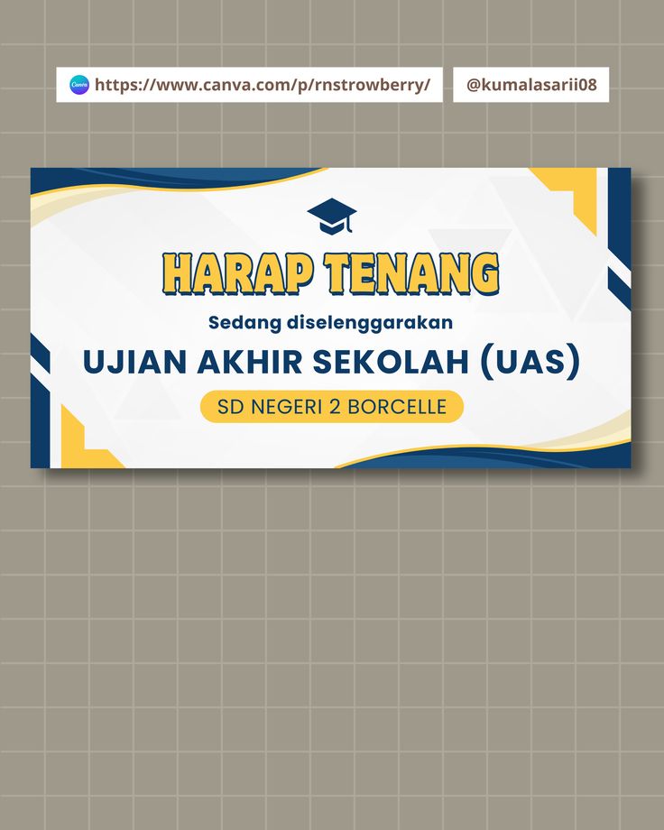 Biru Putih Modern Banner Ujian Sekolah Biru Sekolah Template Biru Putih Modern Banner Ujian Sekolah Biru Sekolah Template