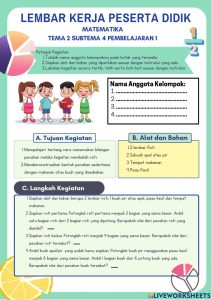 Mengenal Diri Lingkungan Soal Kelas 3 Tema 1 Sub 4 Pembelajaran 2