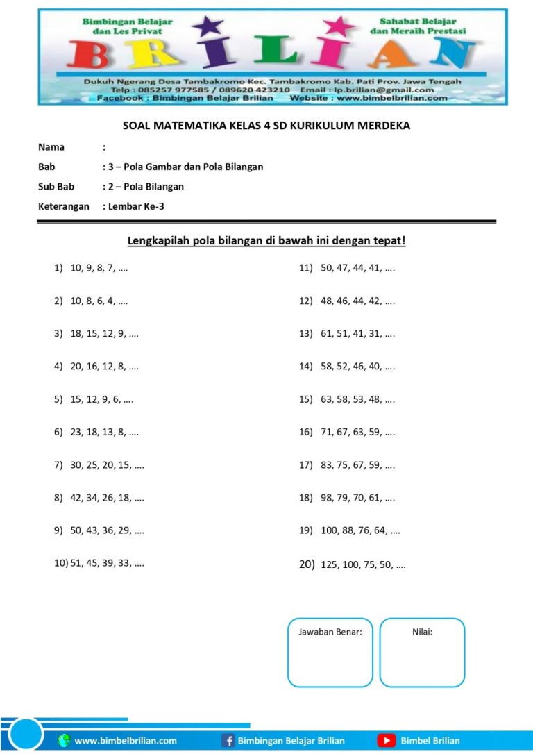 5 Contoh Soal Kelas 4 SD Semester 2 Ini Wajib Dikuasai Anak di 2026