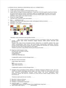 Soal Latihan Bahasa Indonesia Kelas 2 PDF