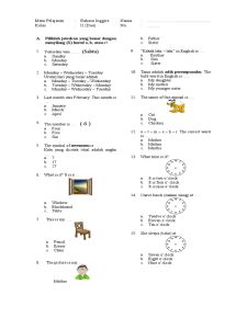 Panduan Lengkap Contoh Soal PAT Bahasa Inggris Kelas 2 SD Semester