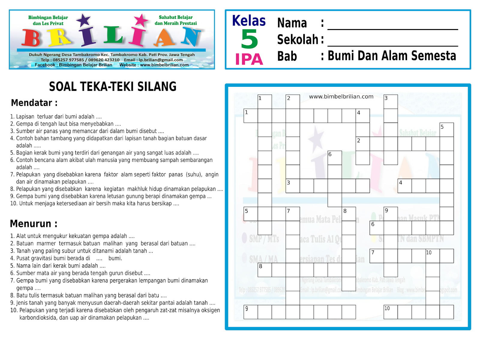 Contoh Soal Ipa Kelas 5 Dalchaebi