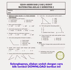 download soal ulangan akhir kelas 3 semester 2 ktsp pdf
