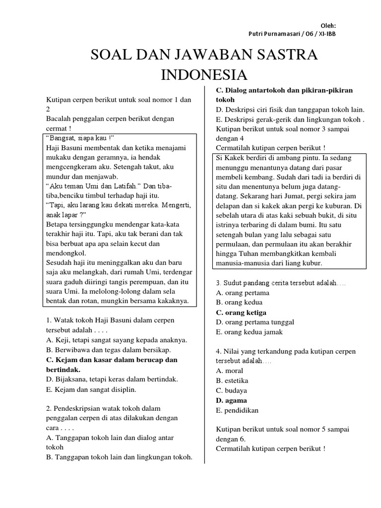 10 Contoh Soal Teks Cerpen Kelas 11 Semester 2 Beserta Jawaban untuk Nilai Sempurna Ujian 10 Contoh Soal Teks Cerpen Kelas 11 Semester 2 Beserta Jawaban untuk Nilai Sempurna Ujian