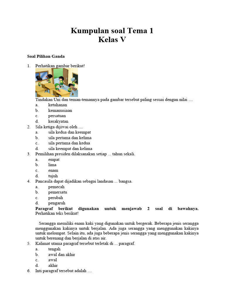 10 Contoh Soal Tema 1 Sub 2 Kelas 5 yang Wajib Dikuasai Siswa Sebelum Ulangan Harian 10 Contoh Soal Tema 1 Sub 2 Kelas 5 yang Wajib Dikuasai Siswa Sebelum Ulangan Harian