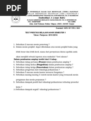 30 Contoh Soal Teknologi Perkantoran Kelas 10 Semester 2 Beserta Jawabannya yang Wajib Kamu Kuasai di 2026