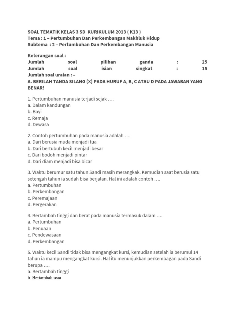 5 rahasia menakjubkan contoh soal tema 1 2 kelas 3 sd yang wajib kamu kuasai sekarang 5 rahasia menakjubkan contoh soal tema 1 2 kelas 3 sd yang wajib kamu kuasai sekarang
