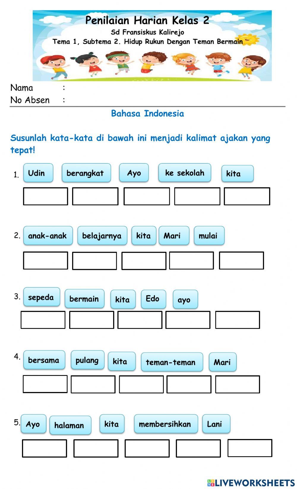 7 Cara Seru Menyusun Kalimat untuk Anak SD Kelas 2 dengan Contoh Soal yang Ternyata Bikin Cerdas 7 Cara Seru Menyusun Kalimat untuk Anak SD Kelas 2 dengan Contoh Soal yang Ternyata Bikin Cerdas