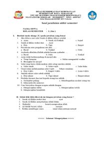 Soal Penilaian Akhir Semester SD Makassar PDF