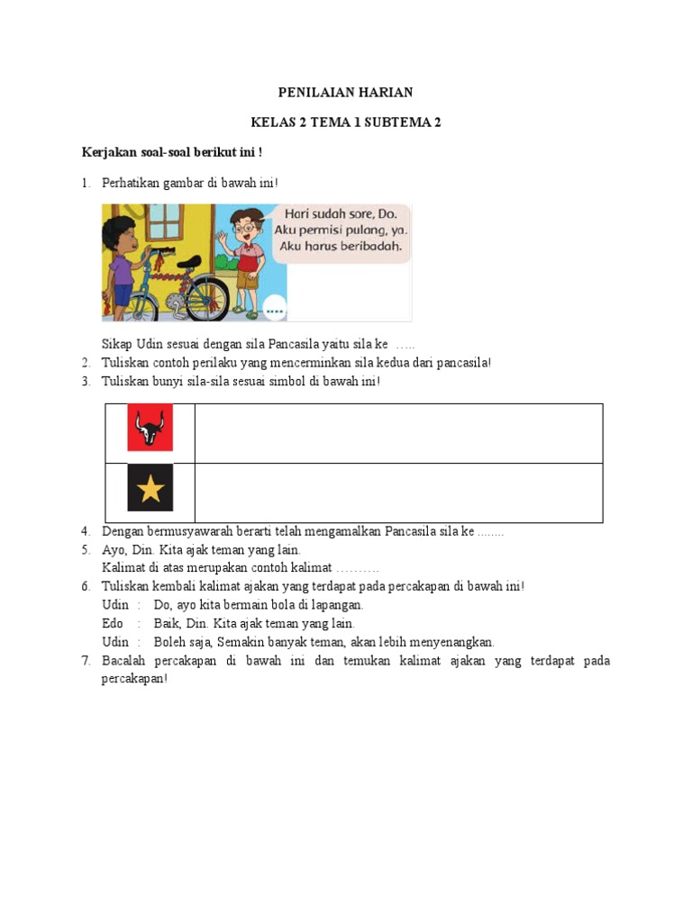 Terbukti! 7 Contoh Soal Tema 1 Kelas 2 Sub Tema 2 yang Membuat Anak Anda Paham Cepat Terbukti! 7 Contoh Soal Tema 1 Kelas 2 Sub Tema 2 yang Membuat Anak Anda Paham Cepat