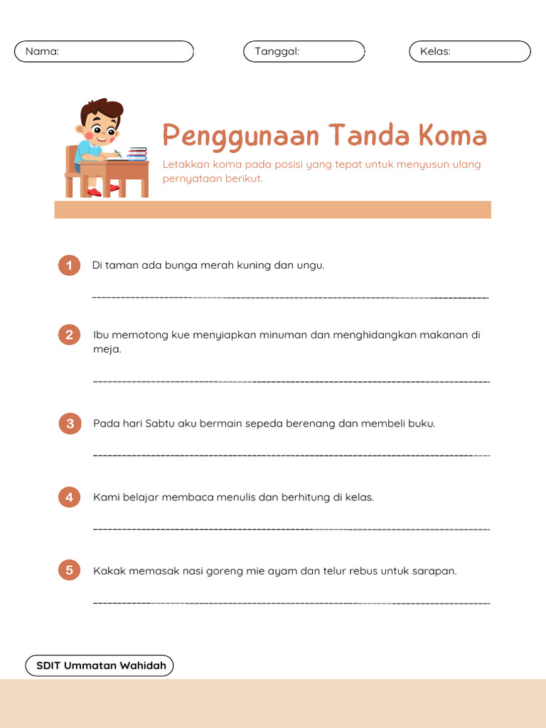 Terbukti Mudah! 5 Contoh Soal tentang Tanda Koma untuk Kelas 1 SD yang Wajib Tahu Sekarang Terbukti Mudah! 5 Contoh Soal tentang Tanda Koma untuk Kelas 1 SD yang Wajib Tahu Sekarang