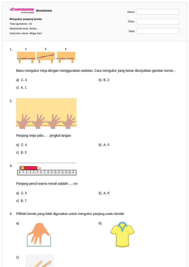 contoh soal tentang panjang benda kelas 1 contoh soal tentang panjang benda kelas 1