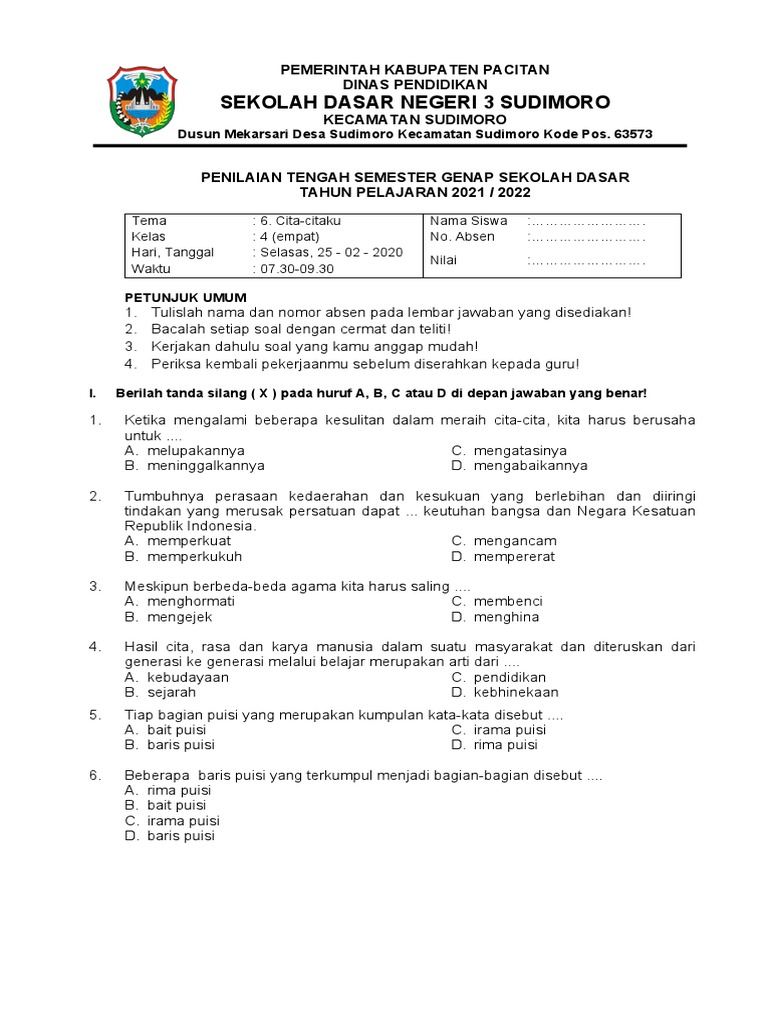 Rahasia Lulus Ujian dengan Soal Tema 6 Kelas 4 Semua Sub Tema yang Wajib Tahu Rahasia Lulus Ujian dengan Soal Tema 6 Kelas 4 Semua Sub Tema yang Wajib Tahu