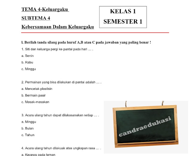 Rahasia Skor Sempurna dengan Latihan Soal Tematik Kelas 1 Tema 2 Subtema 4 Terbaru Rahasia Skor Sempurna dengan Latihan Soal Tematik Kelas 1 Tema 2 Subtema 4 Terbaru