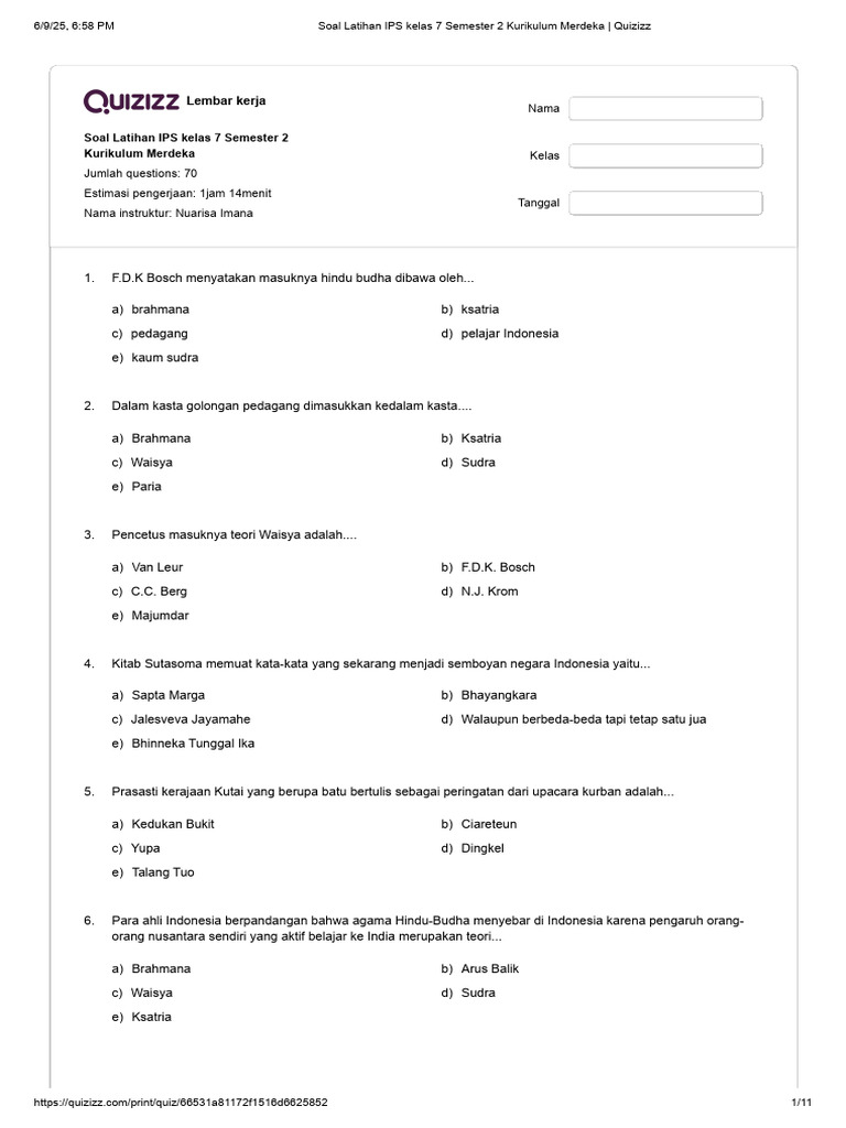 Rahasia Sukses Ujian Ternyata Ada di Contoh Soal IPS Essay Kelas 7 Semester 2 Kurikulum 13