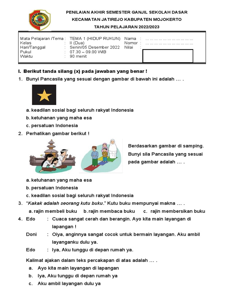 Wajib Tahu! Kumpulan latihan soal tema1 kelas 2 semesster1 Agar Anak Makin Pintar Wajib Tahu! Kumpulan latihan soal tema1 kelas 2 semesster1 Agar Anak Makin Pintar